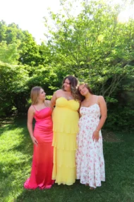 Just a stunning dress! Super flattering (smooths and accentuates curves). Perfect for a black tie event. I'm usually a size US 6 or 8 and bought M and L to try both. M ended up fitting perfectly; no alterations or adjustments needed!